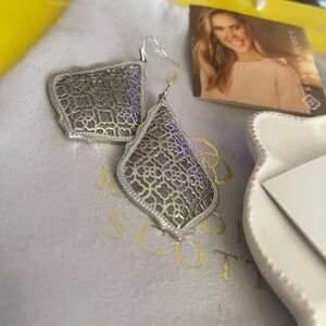 Kendra Scott Silver Adair Filigree Earrings